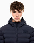 EA7 Gewatteerde Jas met Capuchon – Donkerblauw