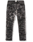 Amicci Sassari Shredded Denim Jeans Washed Black