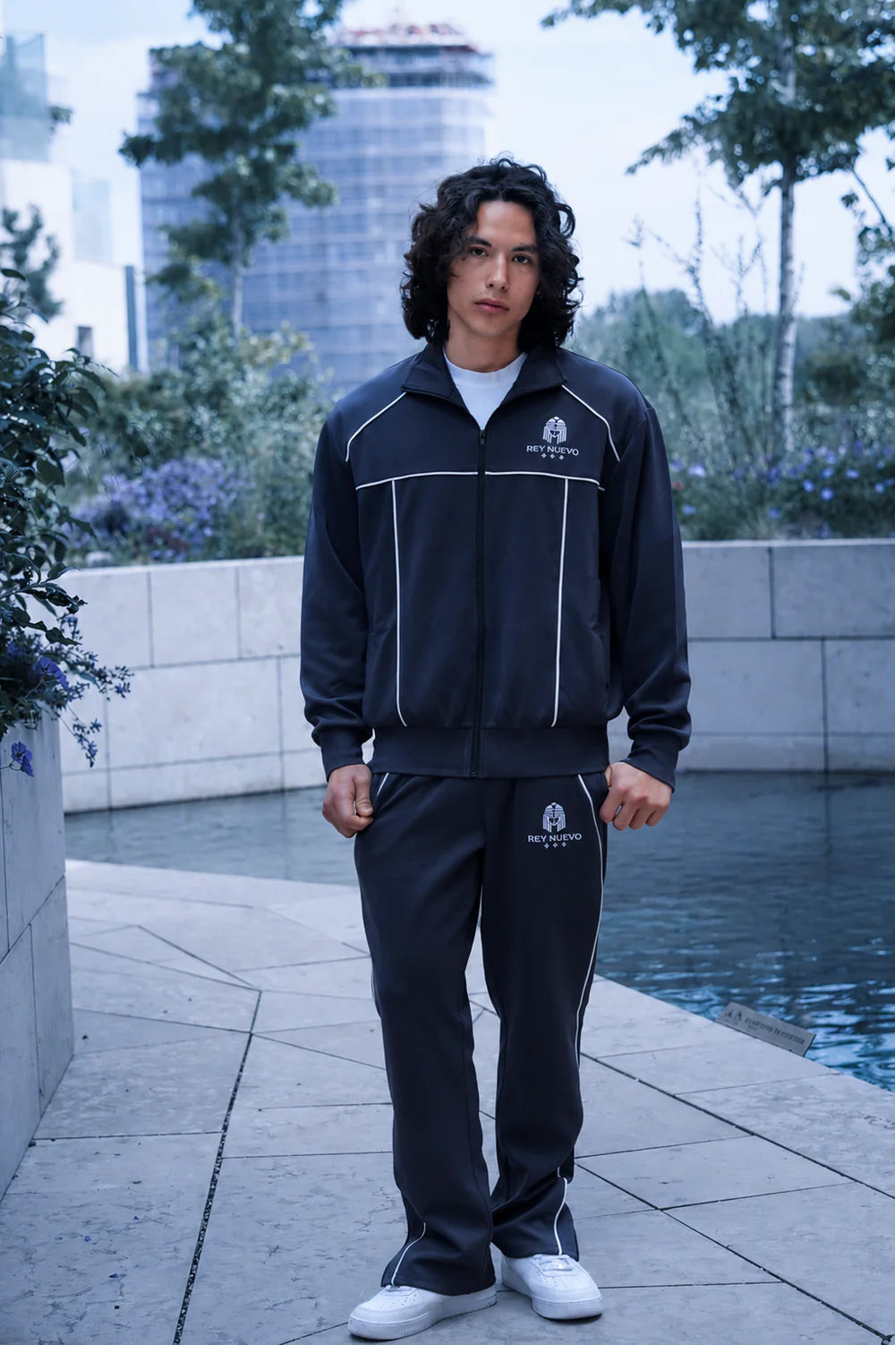 REY NUEVO || JET NOIR MENS TRACKSUIT (GRAY)
