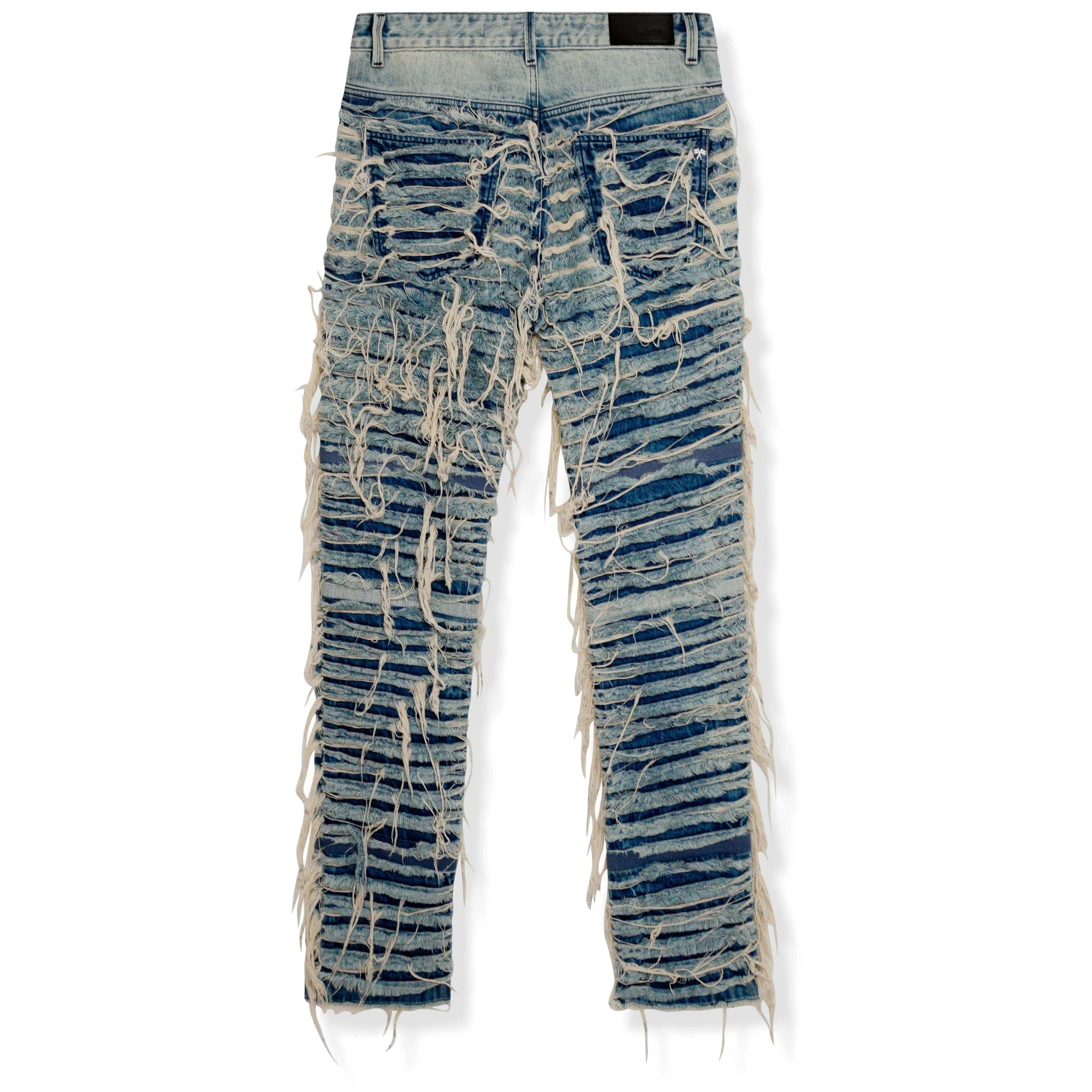 Amicci Sassari Shredded Blue Denim Jeans