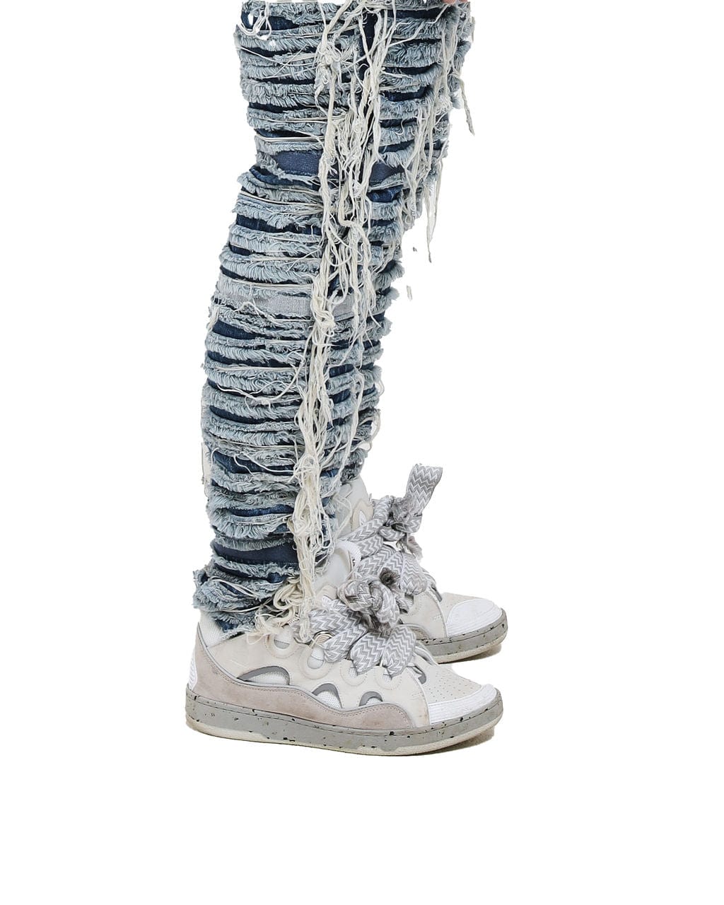 Amicci Sassari Shredded Blue Denim Jeans